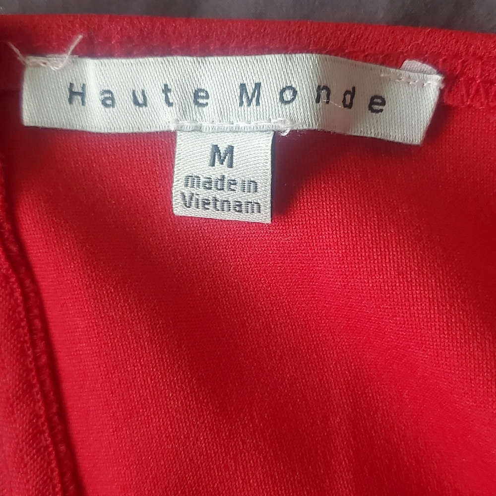 Haute Monde Red Strappy Bustier Jumpsuit - Picture 2 of 5
